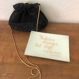 Pursuits ltd beaded black evening bag